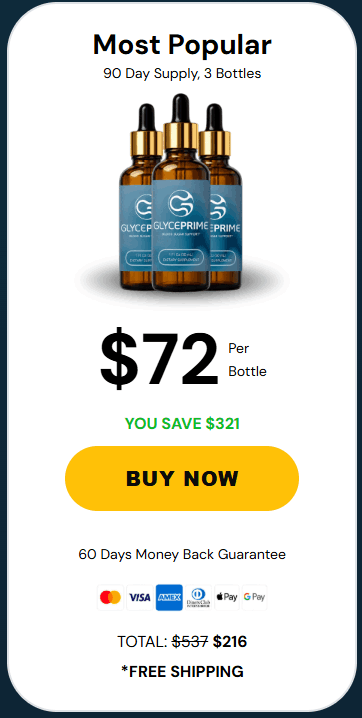Order GlycePrime 3 Bottles